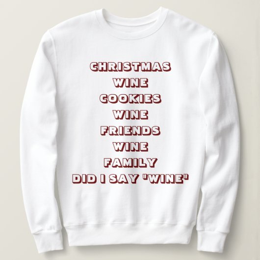 ***WEINENTHUSIAST*** CHRISTMAS SPASS SWEATSHIRT (Design vorne)