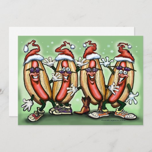 Weiner Christmas Card Feiertagskarte (Vorne/Hinten)