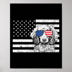 Weiner Dog 4. Juli US-amerikanische Flagge Patriot Poster