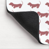 Weiner Dog Dackel Muster Mousepad (Ecke)
