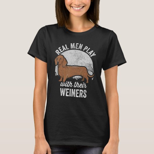 Weiner Dog Happy Halloween Dackel Kostüm T-Shirt (Vorderseite)