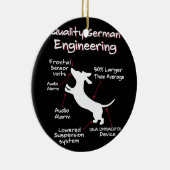 Weiner Dog Joke Sarcastic German Daschund Quality Keramik Ornament (Rechts)