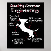 Weiner Dog Joke Sarcastic German Daschund Quality Poster (Vorne)
