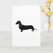 Weiner Dog Karte (Gelbe Blume)