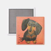 Weiner Dog Magnet (Vorderseite/Rückseite)