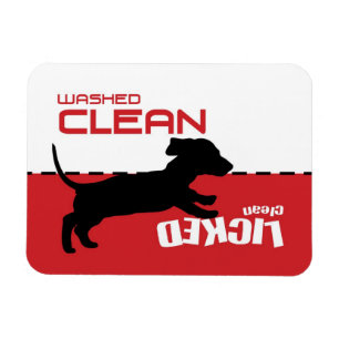 Weiner Dog Welpengeschirrspüler Magnet - gelockert
