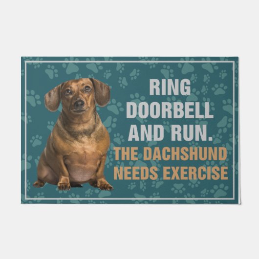 Weiner Doormat - Funny Gift - Dackel Doormat Fußmatte (Vorderseite)