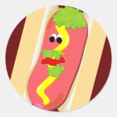Weiner-Fastfood-Aufkleber Runder Aufkleber (Vorderseite)