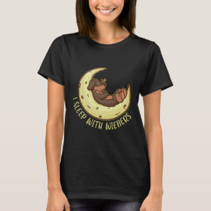Weiner Hund Dackel schlafe ich mit Dackeln T-Shirt