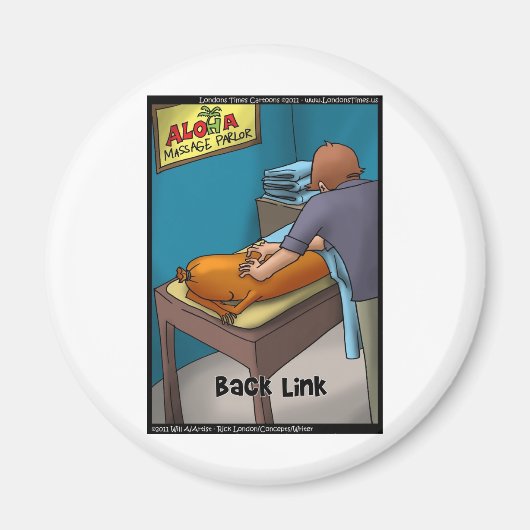 Weiner Massage alias Backlink Funny Gifts & Cards Magnet (Vorne)