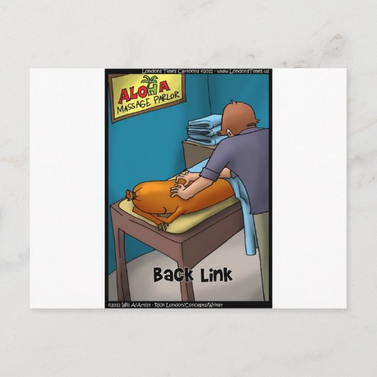 Weiner Massage alias Backlink Funny Gifts & Cards Postkarte (Vorderseite)