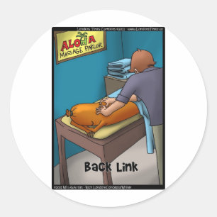 Weiner Massage alias Backlink Funny Gifts & Cards Runder Aufkleber