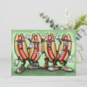 Weiner Party Card Einladung (Stehend Vorderseite)