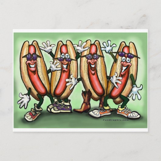 Weiner Party Postkarte (Vorderseite)
