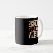 Weiner Rides Funny Dackel T-Shirt Kaffeetasse (VorderseiteRechts)