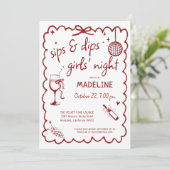 Weinerei Mädchen-Abend Weinverkostung Bewertungska Einladung (Stehend Vorderseite)