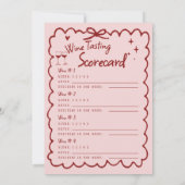 Weinerei Mädchen-Abend Weinverkostung Bewertungska Einladung (Rückseite)