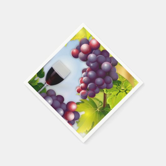 Weinernte Serviette (Ecke)