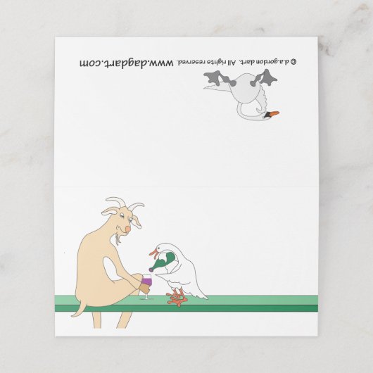 Weinessen Platzkarte (Außenseite Aufgefaltet)