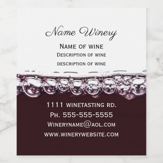 Weinetikett (Einzelnes Label)