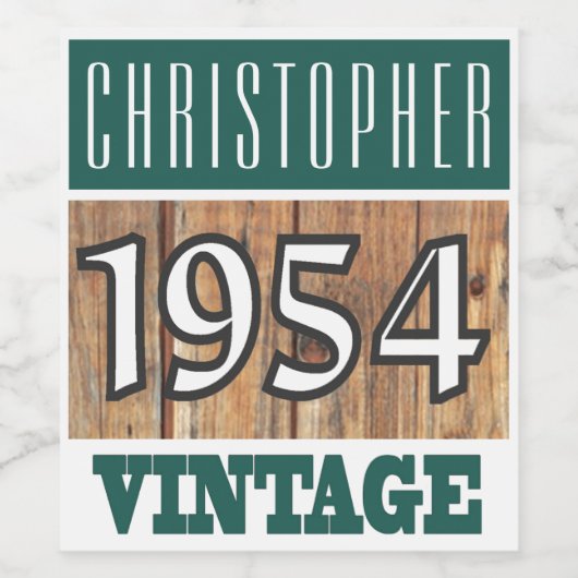 Weinetikett 1954 (Einzelnes Label)