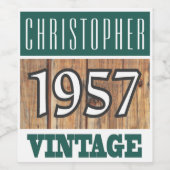 Weinetikett 1957 (Einzelnes Label)