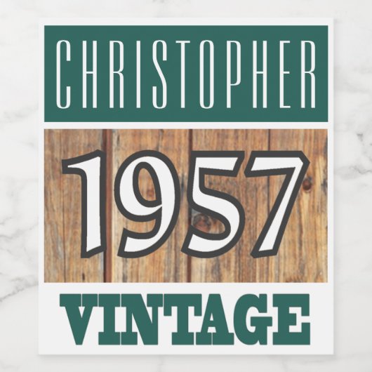 Weinetikett 1957 (Einzelnes Label)