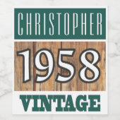 Weinetikett 1958 (Einzelnes Label)