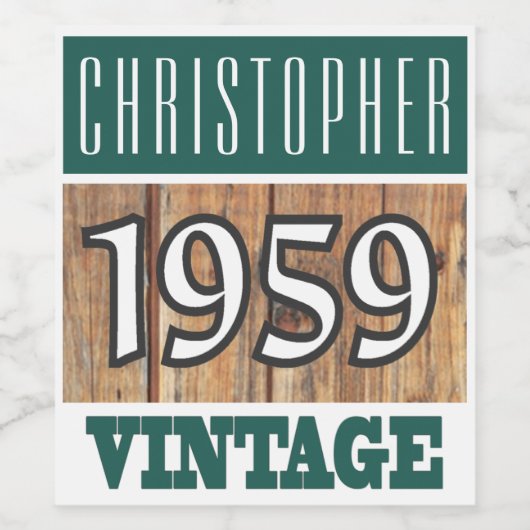 Weinetikett 1959 (Einzelnes Label)