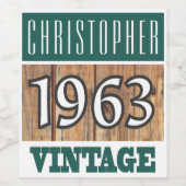 Weinetikett 1963 (Einzelnes Label)