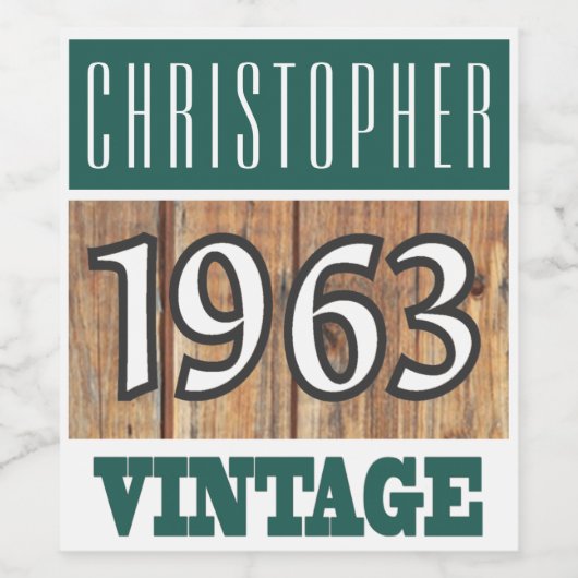 Weinetikett 1963 (Einzelnes Label)