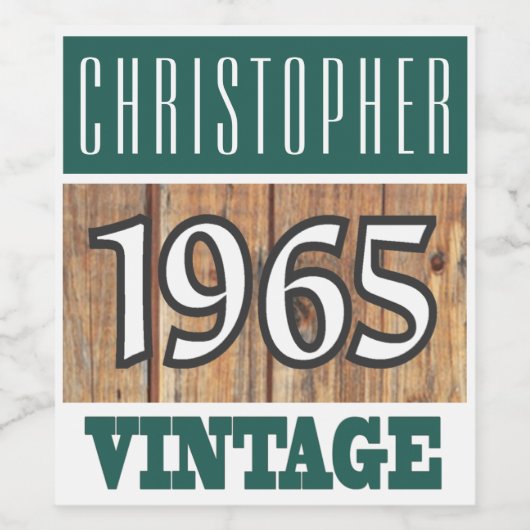 Weinetikett 1965 (Einzelnes Label)