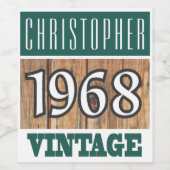 Weinetikett 1968 (Einzelnes Label)