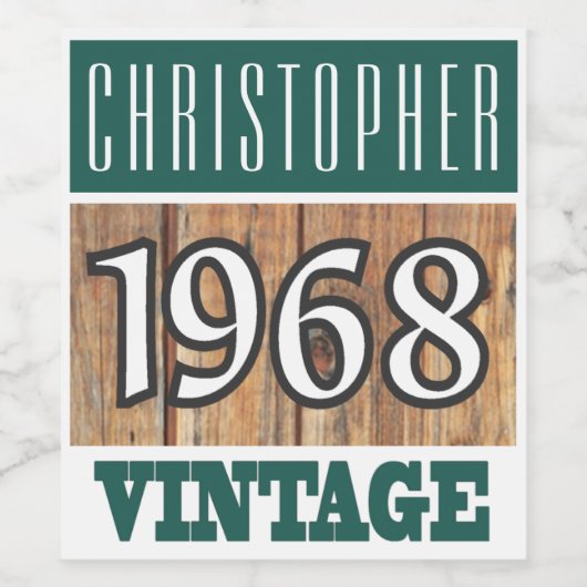 Weinetikett 1968 (Einzelnes Label)