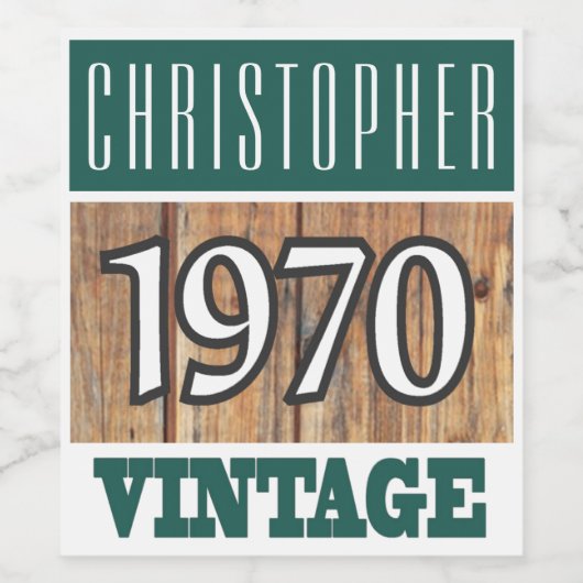 Weinetikett 1970 (Einzelnes Label)