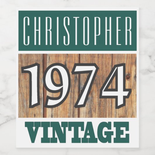 Weinetikett 1974 (Einzelnes Label)