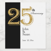 Weinetikett 25 Jahre (Einzelnes Label)