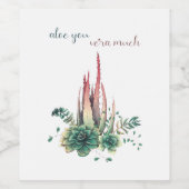 Weinetikett - Aloe You Vera Much (Einzelnes Label)