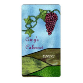 Weinetikett aus Hartglas (Vorne)