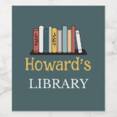 Weinetikett- Bibliothek - Personalisiert - Name hi Weinetikett (Einzelnes Label)