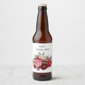 WEINETIKETT - Blumen Bierflaschenetikett (Vorderseite)