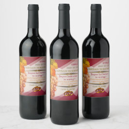 Weinetikett. Branntweinbecken Weinetikett