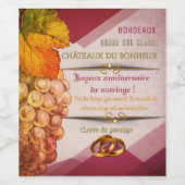 Weinetikett. Branntweinbecken Weinetikett (Einzelnes Label)