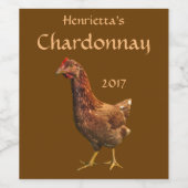 Weinetikett Braunen und Rothähnchen (Einzelnes Label)