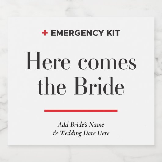 Weinetikett, Bridal-Geschenkweinetikett Schaumweinetikett (Einzelnes Label)