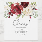 Weinetikett Burgunder Rotblütenwein (Einzelnes Label)