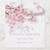 WEINETIKETT : CHERRY BLOSSOM : KUNSTBARE TEXT (Einzelnes Label)