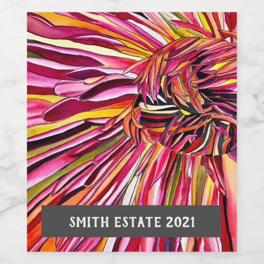 Weinetikett Chrysanthema (Einzelnes Label)