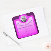 Weinetikett, das vollständig angepasst werden kann quadratischer aufkleber (Umschlag)