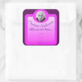 Weinetikett, das vollständig angepasst werden kann quadratischer aufkleber (Tasche)